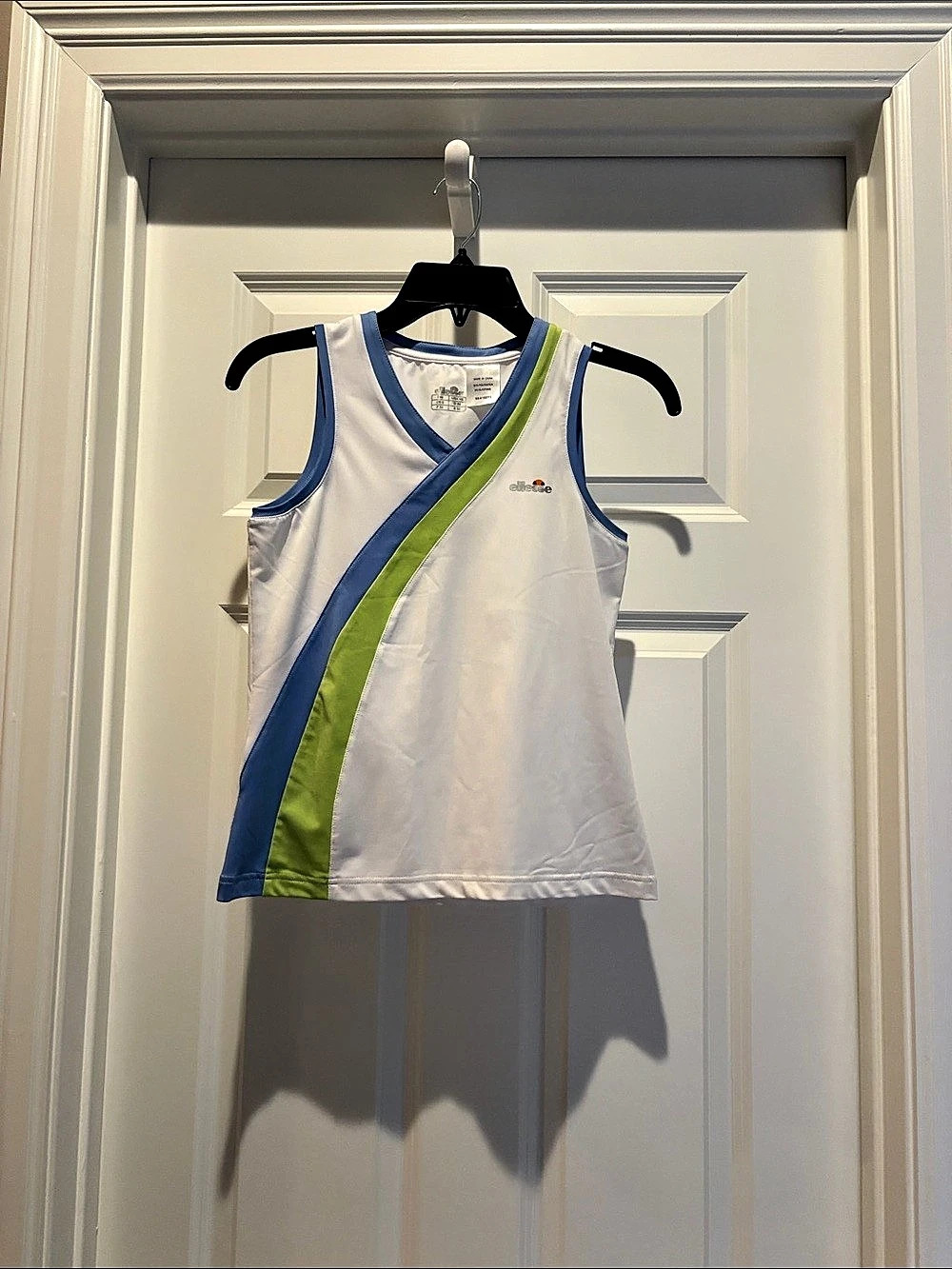 Women’s Ellesse Athletic Top in White & Blue